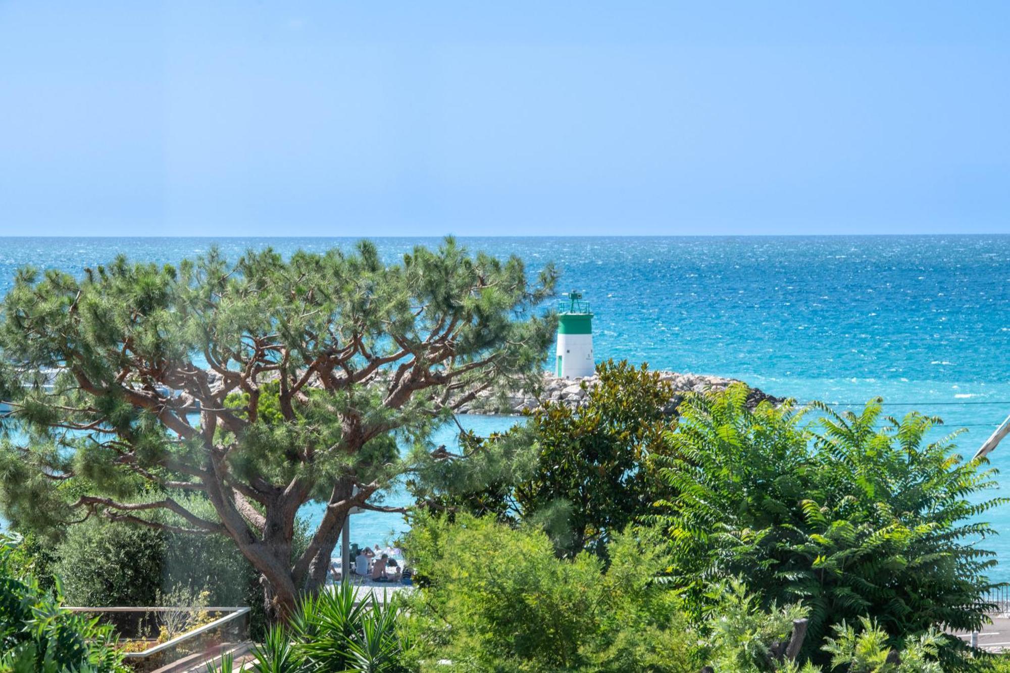 Residence Mediterranee - Beachfront - Sun And Seaview - Pool - Private Parking Cagnes-sur-Mer Exteriör bild